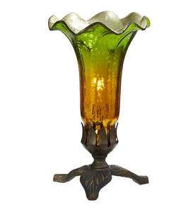 Single Mercury Glass Lily Table Lamp