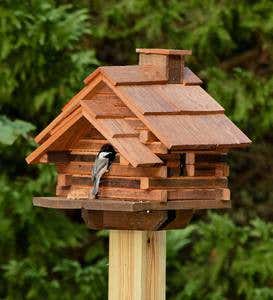 Conestoga Log Cabin Birdhouse, Made in USA