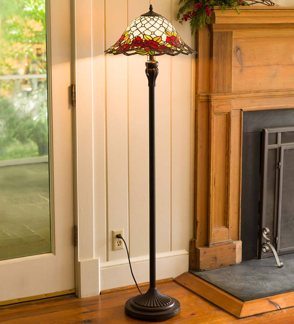 Stained glass deals standing lamp