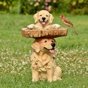 Playful Puppies Birdbath