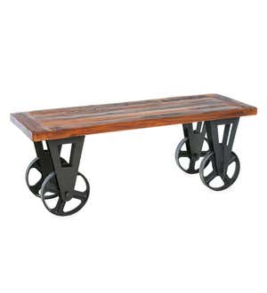 Allegheny Reclaimed Wood Coffee Table with Wheels