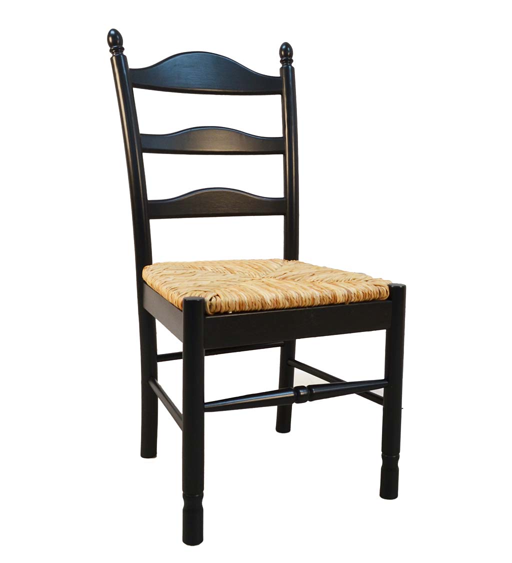 Unfinished ladder back discount chairs with rush seats