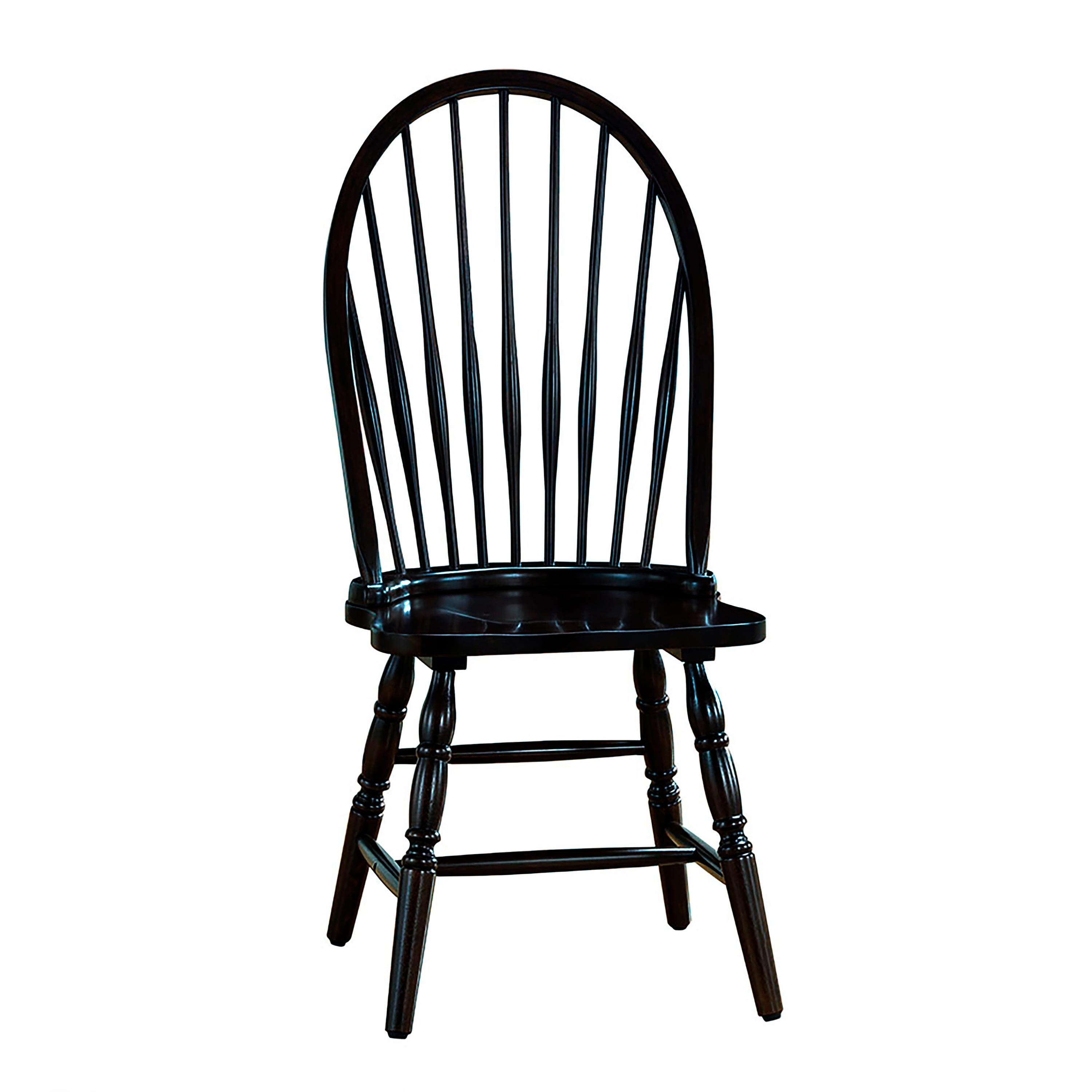 Windsor back chairs discount black