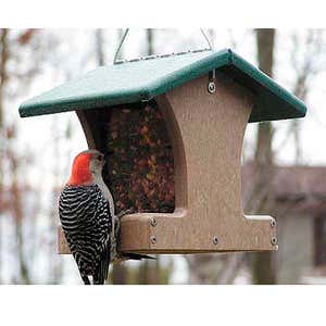 Recycled Poly-Lumber 2-Sided Hopper Bird Feeder