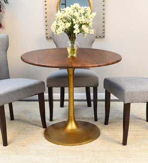 Tulip Dining Table, 36" - Gold