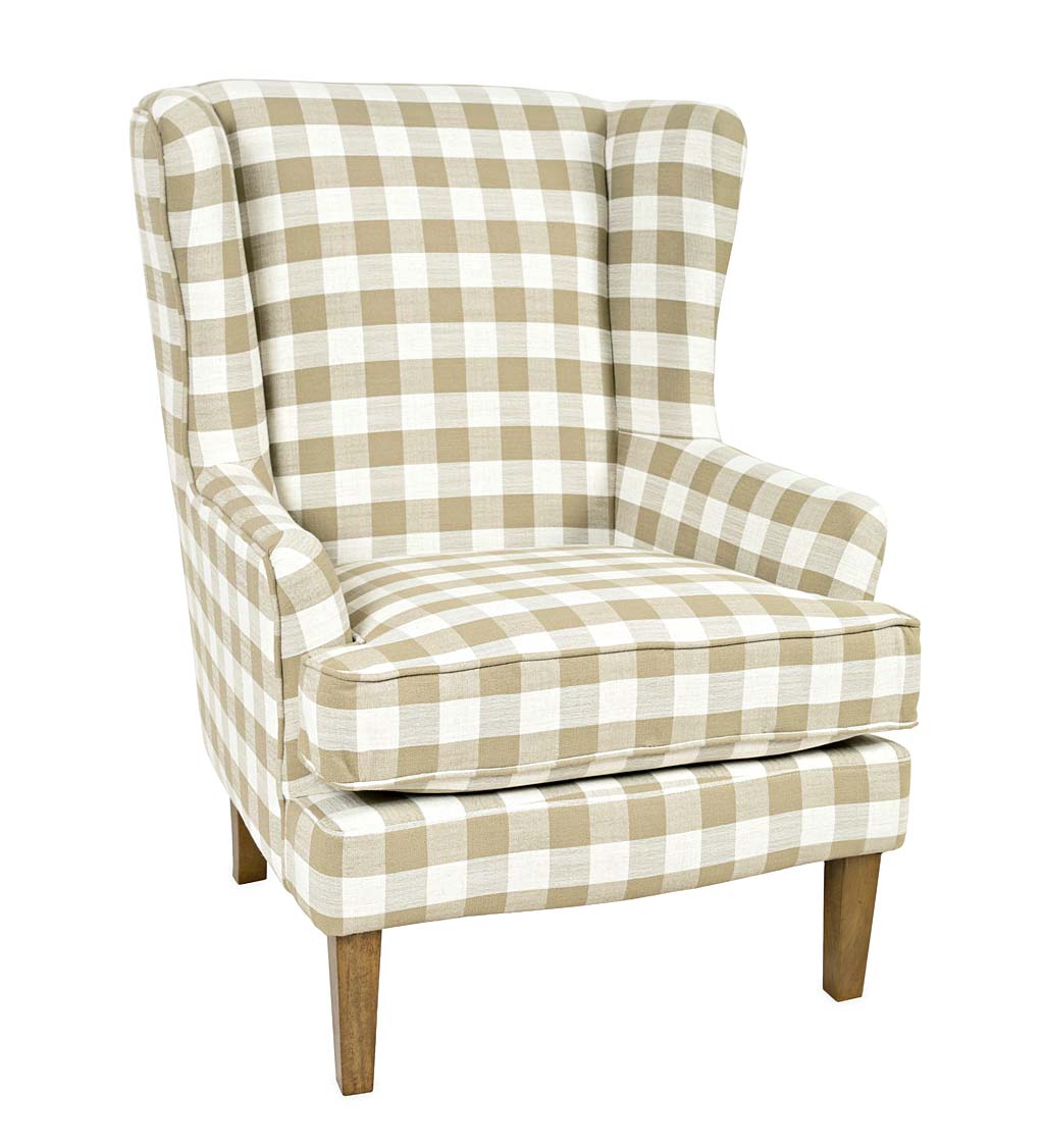 Buffalo check deals wing chair