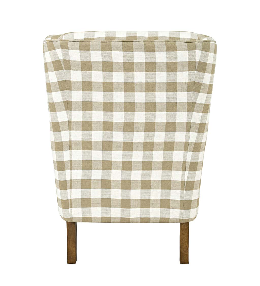 Buffalo check 2024 wingback chair