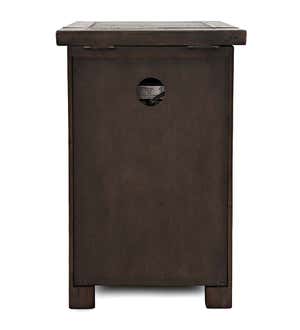 Cape Charles Reclaimed Barnwood Power Station Side Table with USB Ports