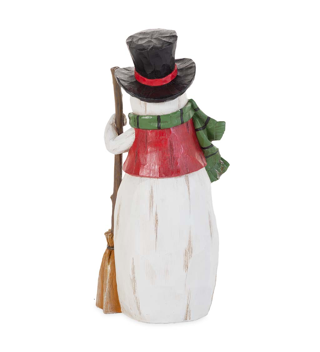 All-Weather Snowman Bird Feeder Statue | Plow & Hearth