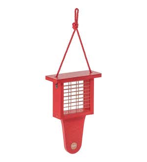 Colored Recycled Poly-Lumber Single Cake Suet Bird Feeder - Teal