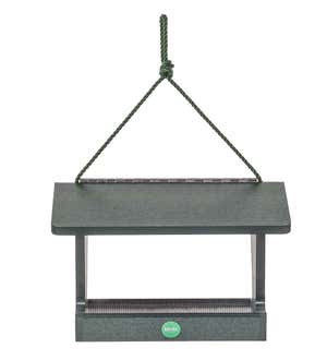 Colored Recycled Poly-Lumber Hopper-Style Bird Feeder