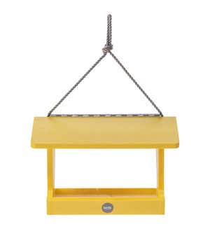 Colored Recycled Poly-Lumber Hopper-Style Bird Feeder