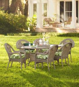 Oval Outdoor Wicker Dining Table, Prospect Hill