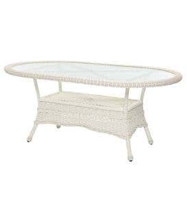 Oval Outdoor Wicker Dining Table, Prospect Hill