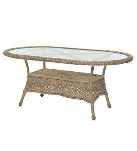 Oval Outdoor Wicker Dining Table, Prospect Hill