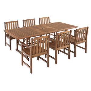 Lancaster Extension Table Set, Extension Table and 6 Chairs - Natural