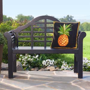 Indoor/Outdoor Pineapple Hooked Throw Pillow