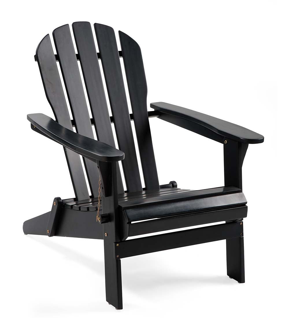 Eucalyptus Wood Adirondack Chair Navy Plow Hearth