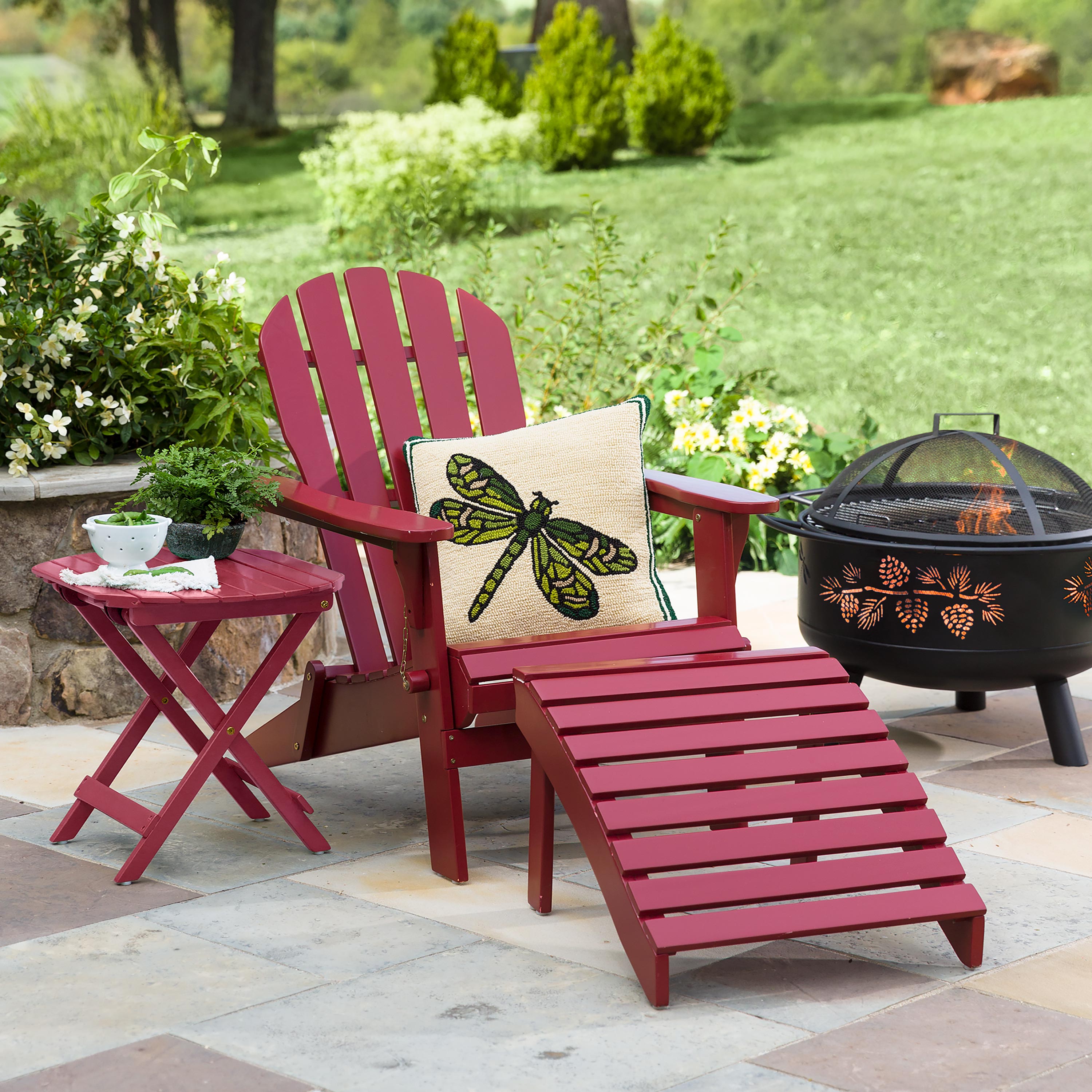 Eucalyptus Wood Adirondack Outdoor Furniture Plow & Hearth