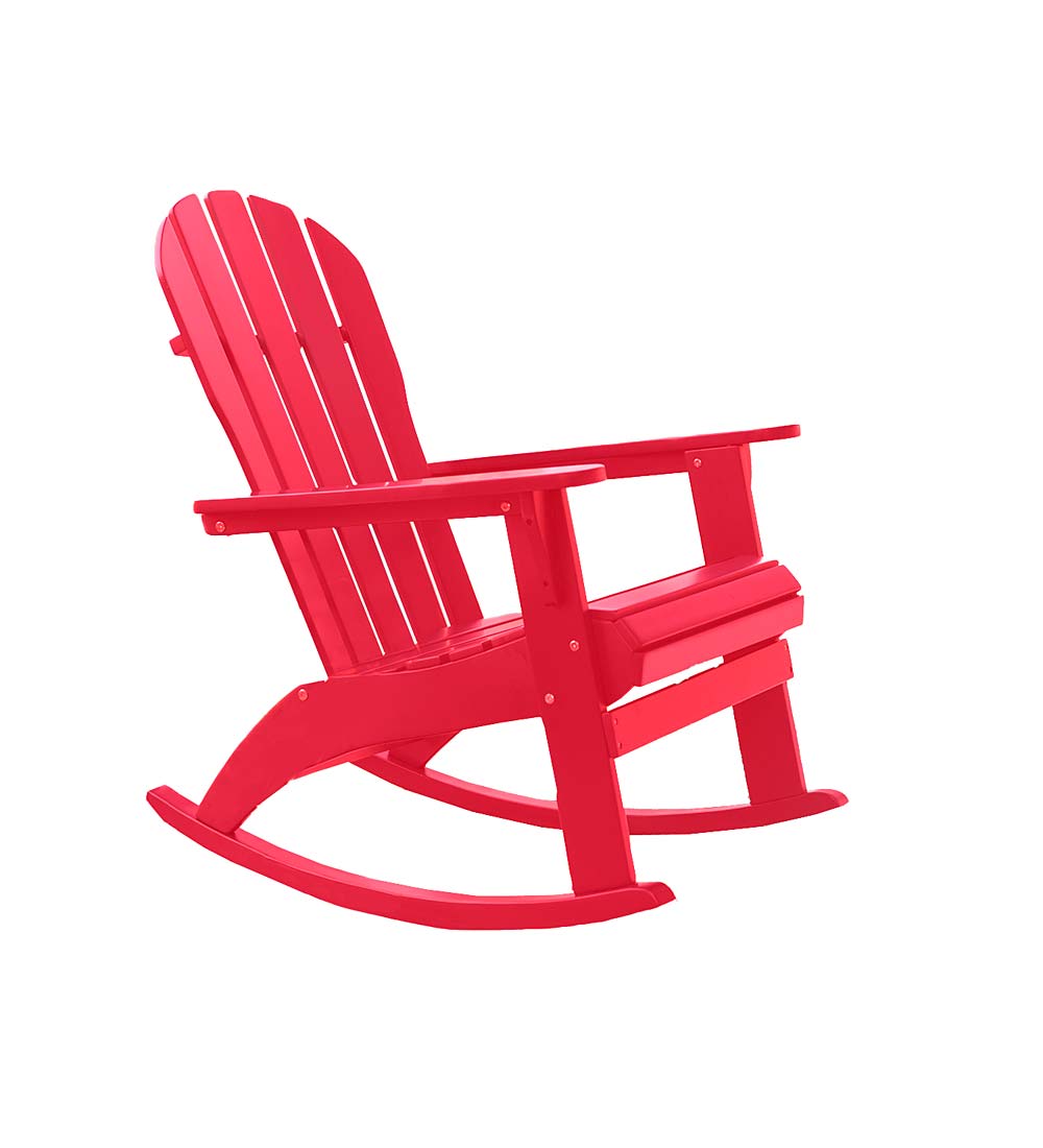 Eucalyptus Wood Adirondack Rocking Chair Red Plow Hearth