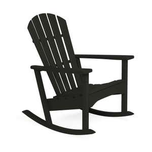 POLYWOOD® Adirondack Chair with Hideaway Ottoman - Lime