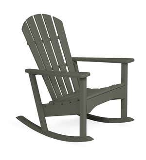 POLYWOOD® Outdoor Adirondack Rocking Chair - Grey