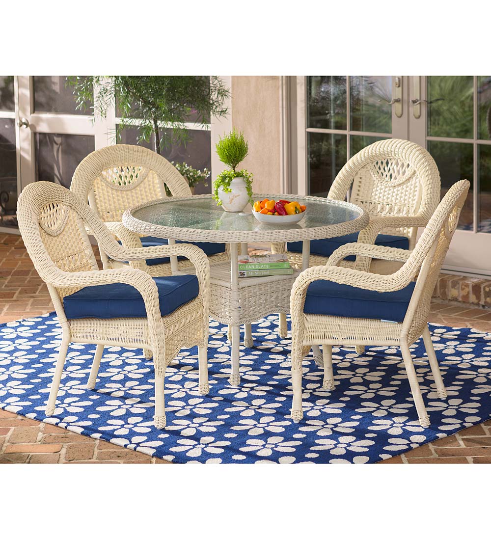 Wicker chair table set new arrivals