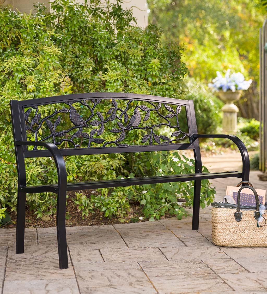 Wrought iron memorial discount benches