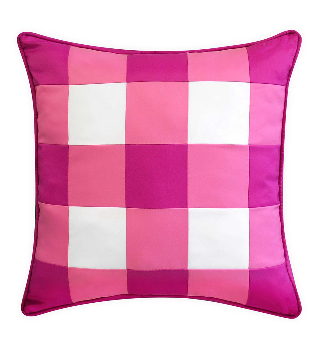 Pink buffalo check discount pillow