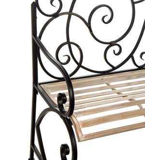 European Style Scroll Metal Garden Bench