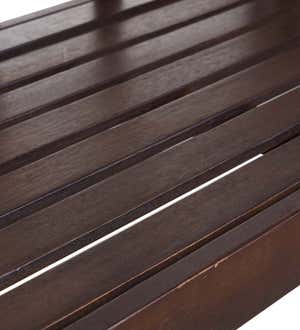 Lutyens FSC-Certified Eucalyptus Wood Porch Swing - Black