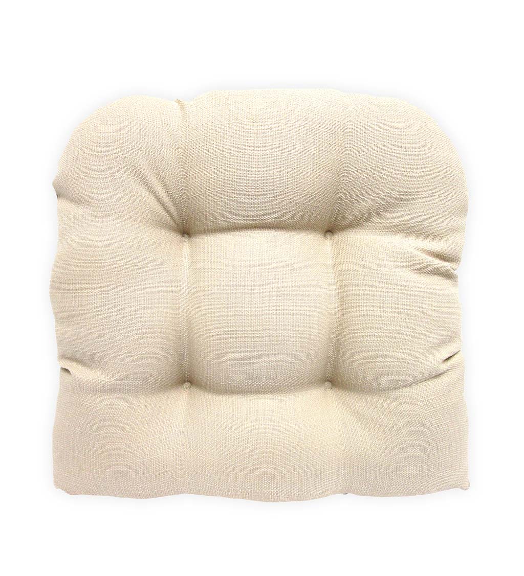 Suntastic Premium Rounded Tufted Chair Cushion, 18½" x 18" x 2½" - Ryley Linen