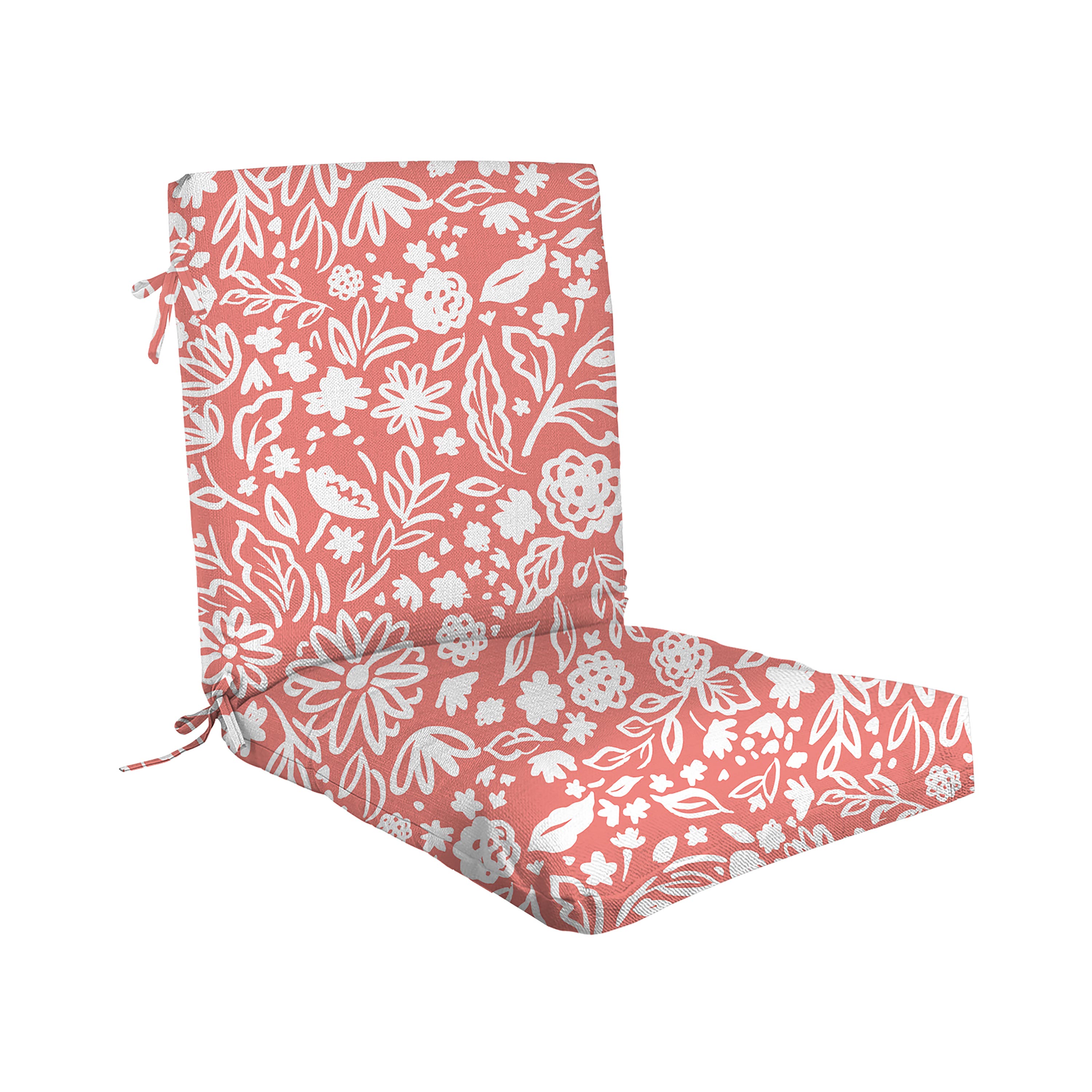 Floral chair pads online with ties