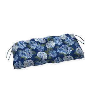Classic Bench/Glider Cushion with Ties, 41" x 20" x 3" - Midnight Navy