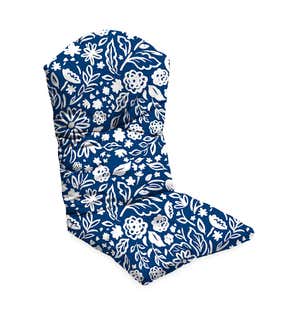 Classic Adirondack Chair Cushion, 20½" x 49" x 2½" - Floral Sketch Blush