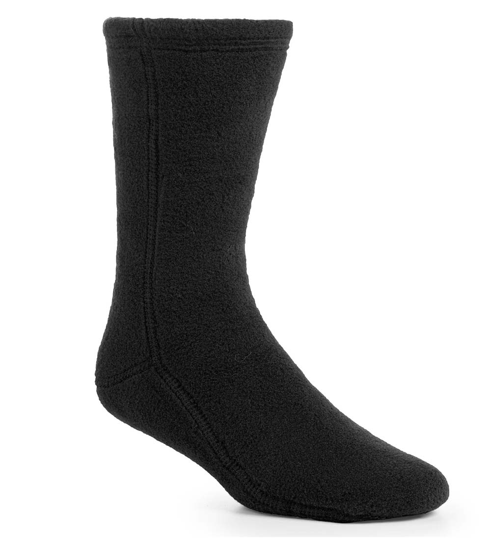 Acorn Fleece Socks in Solid Colors - Black - Small