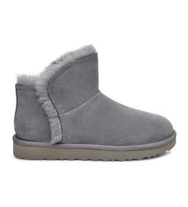 UGG Classic Mini-Fluff High-Low Boot - Black - Size 6 | Plow & Hearth