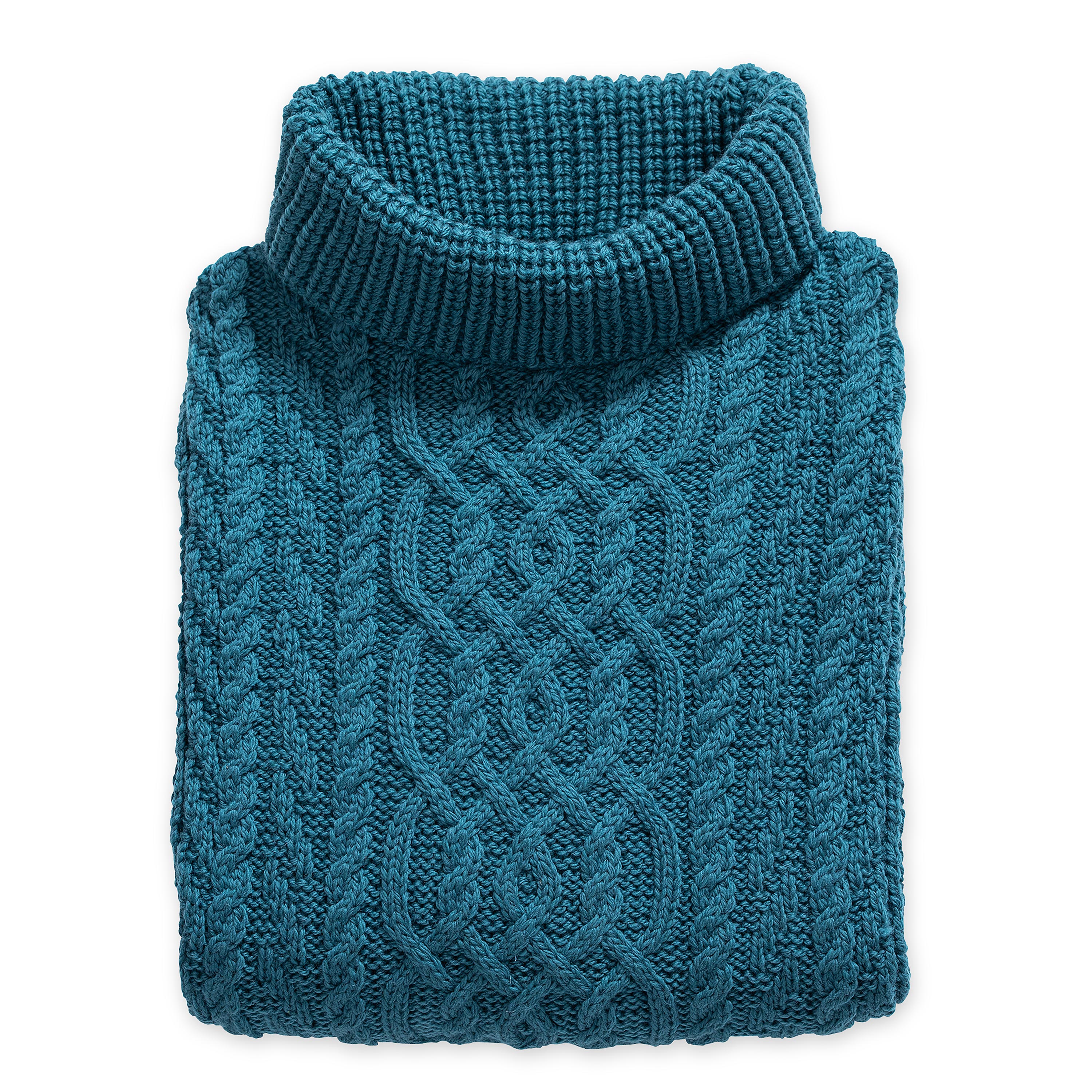 Ribbed Accent Sweater - Luxury Blue