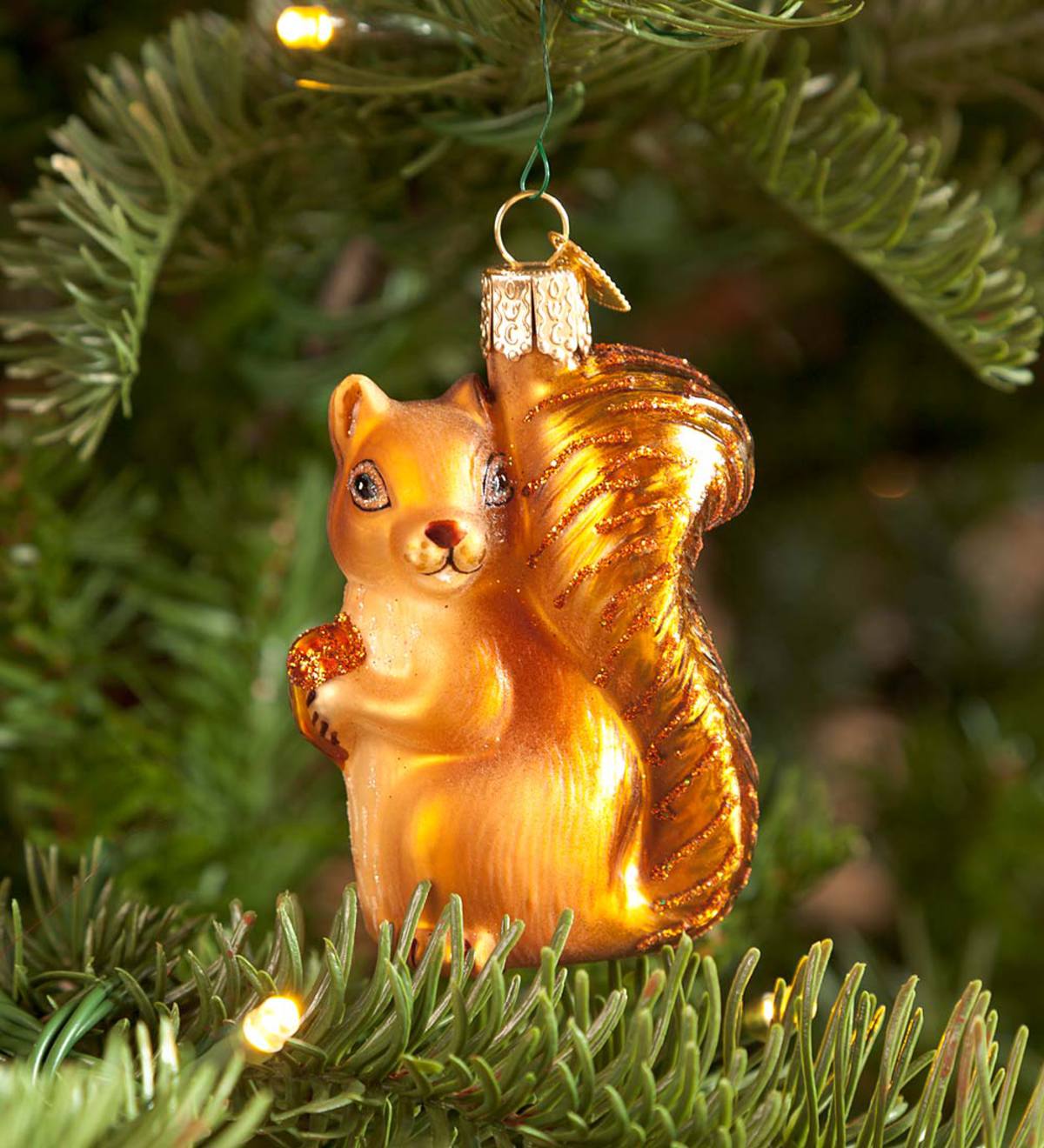 Vintage Blown Glass Squirrel Ornament