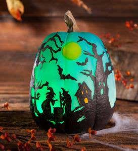 Color Changing Lighted Halloween Pumpkin, Tall