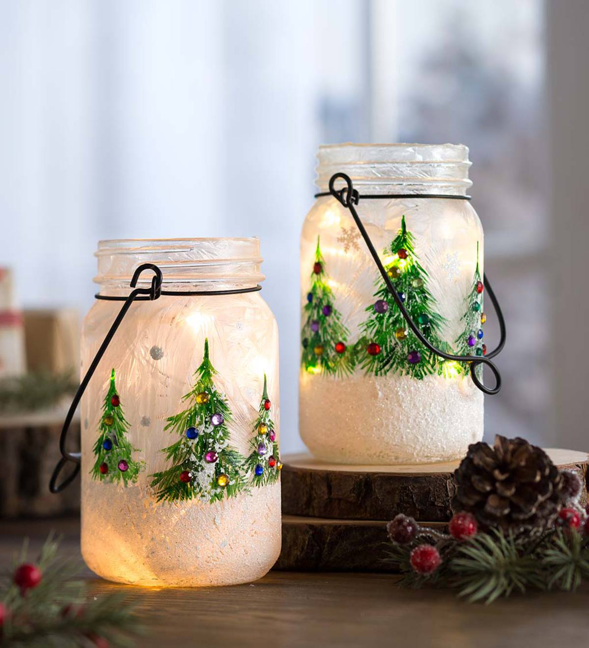 Mason Jar Christmas Tree - Country Design Style