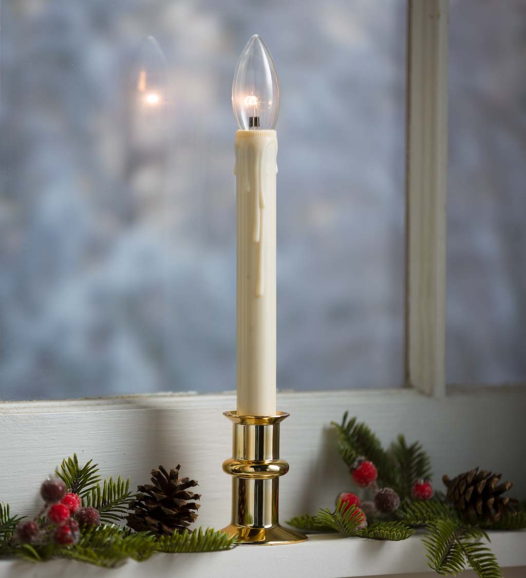 Small brass Candelabra 5 candles Super bright with on/off switch