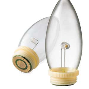 Remote-Controlled Window Candle LED Bulbs, Set of 2