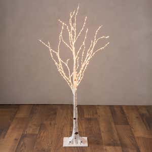 Small Indoor/Outdoor Birch Tree with 300 Warm White Lights