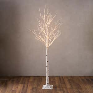 Indoor/Outdoor Birch Tree with Warm White Lights