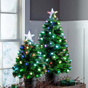 Fiber Optic Color-Changing Tabletop Christmas Tree