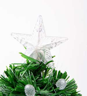 Fiber Optic Color-Changing Tabletop Christmas Tree