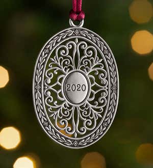 Solid Pewter Christmas Tree Ornament