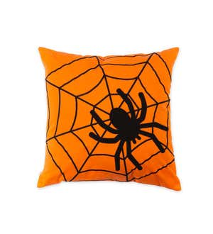 Designs Direct Orange Halloween Truck 18 Throw Pillow