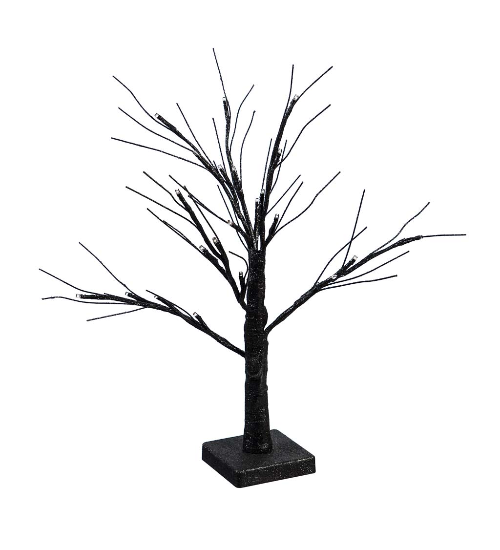 Tabletop Halloween Tree with Purple LED Lights | Plow & Hearth